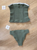 BIKINI HANALEI-CRINKLE-ARMY-BANDEAU TOP
