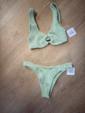 BIKINI HANALEI-UNISIZE RING TOP-GREEN CRINKLE