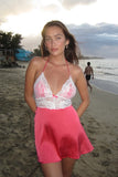 INDAH-DAISY MINI DRESS-CORAL KISS