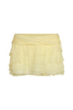 INDAH-STAR RUFFLE SKIRT-PALE YELLOW