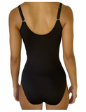 PLEATED ONE PIECE-BLACK