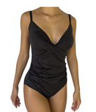 PLEATED ONE PIECE-BLACK