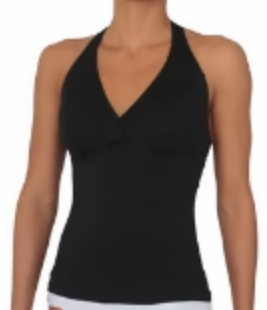 HALTER TANKINI-BLACK