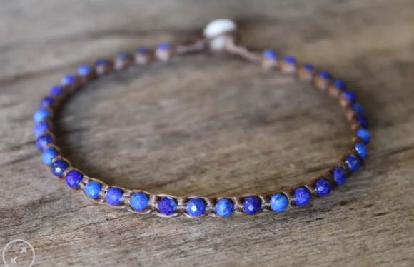 OCEAN TUFF -BLUE SODALITE GEMSTONE MICROWEAVE BRACELET