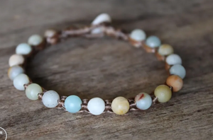 OCEAN TUFF-RAINBOW AMAZONITE GEMSTONE BRACELET