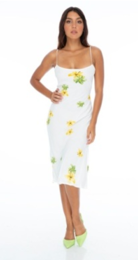 INDAH MAGGIE DRESS - MOANA/IVORY