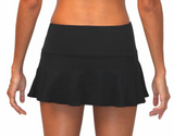 SKIRT W/ATTACHED BOTTOM-BLACK