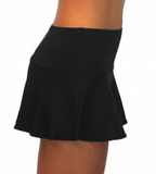 SKIRT W/ATTACHED BOTTOM-BLACK