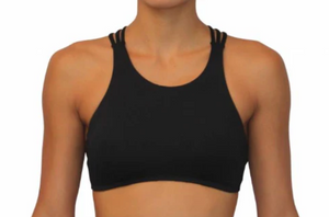 HIGH NECK HALTER-BLACK