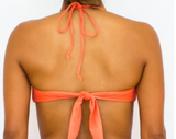 TWIST BANDEAU TOP-CORAL