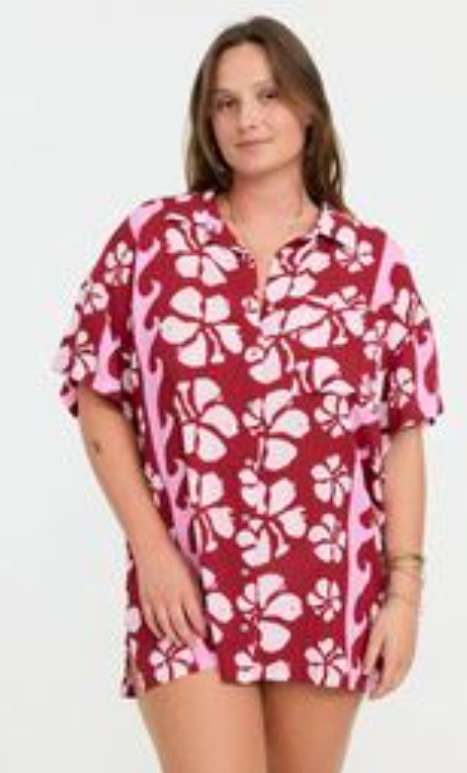 BENOA25 ALOHA SHIRT DRESS-PAPEETE