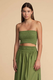 MIKOH SIWA 2 SMOCKED TOP - GRASS