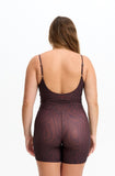 BENOA25-3" ACTIVE ROMPER-CHOCOLATE ZEBRA