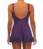 TANK DRESS ONE PIECE- EGGPLANT