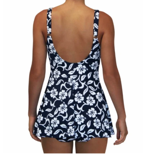 TANK DRESS ONEPIECE- HIBISCUS NAVY