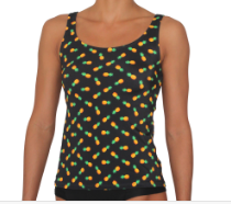 SCOOP TANKINI TOP-PINEAPPLE