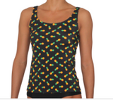 SCOOP TANKINI TOP-PINEAPPLE