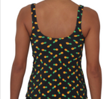 SCOOP TANKINI TOP-PINEAPPLE